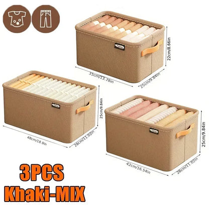 Caja organizadora de ropa con asas – plegable y resistente