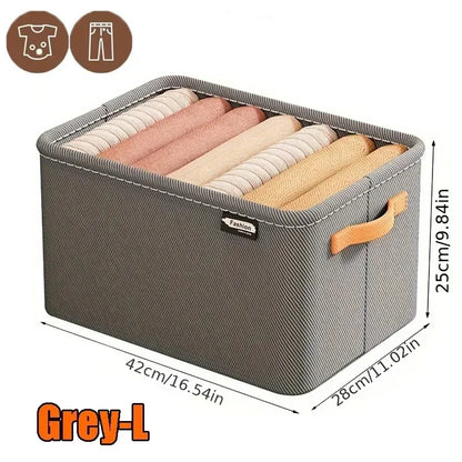 Caja organizadora de ropa con asas – plegable y resistente