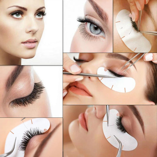 100 Pares Almohadillas Hidrogel en U para Extensiones de Pestañas – Parches Gel para Contorno de Ojos