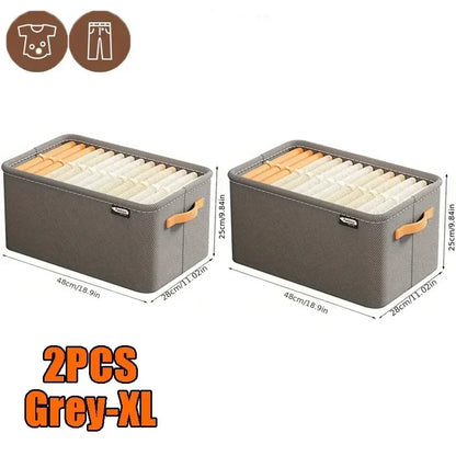 Caja organizadora de ropa con asas – plegable y resistente