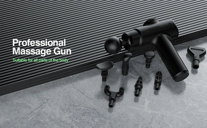 Pistola de masaje muscular profesional con 8 cabezales