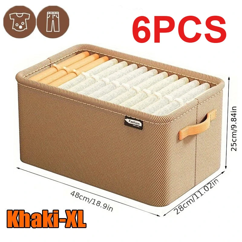 Caja organizadora de ropa con asas – plegable y resistente