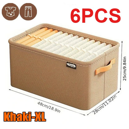 Caja organizadora de ropa con asas – plegable y resistente