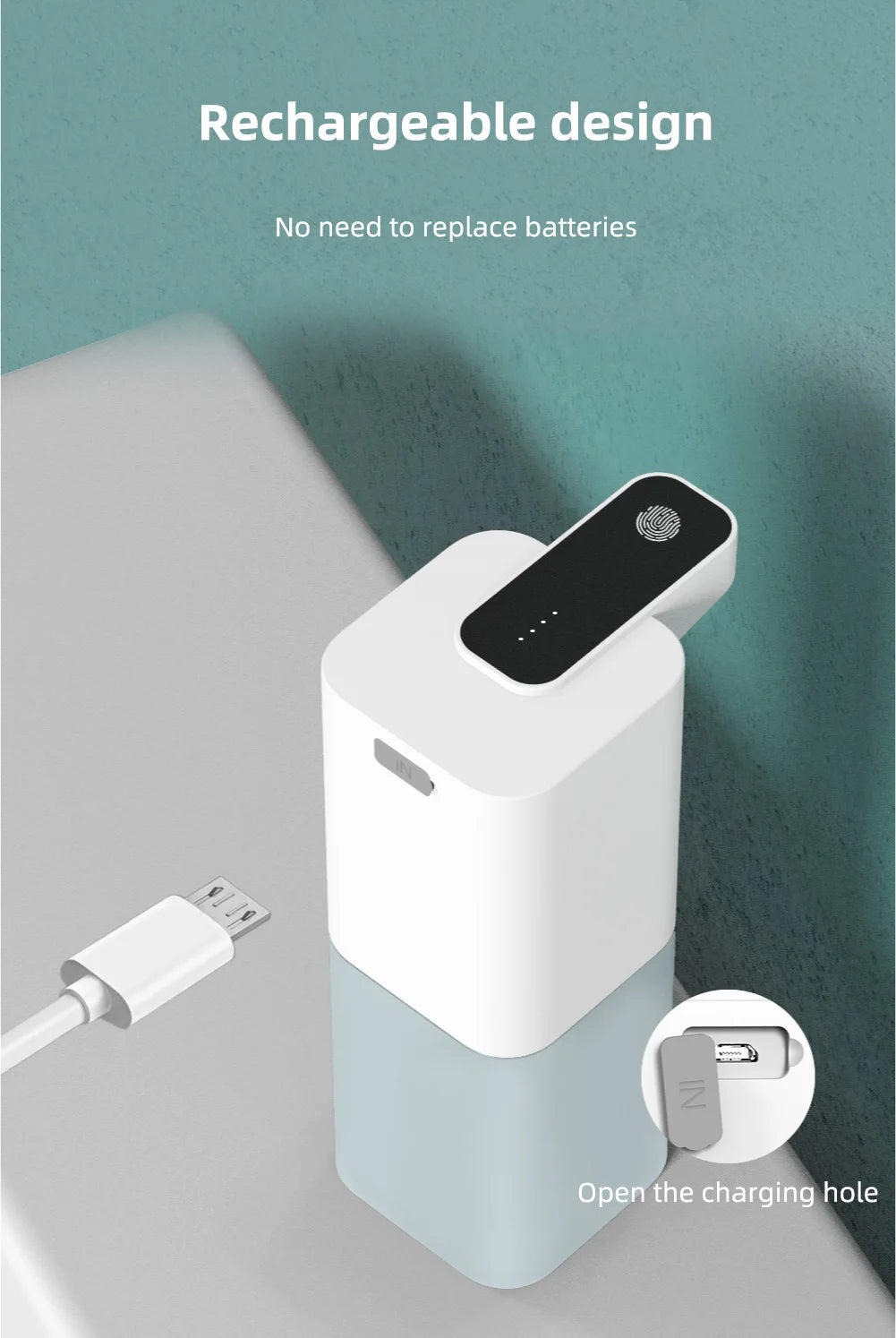 Dispensador automático de jabón en espuma – sensor