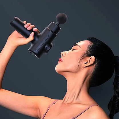 Pistola de masaje muscular profesional con 8 cabezales