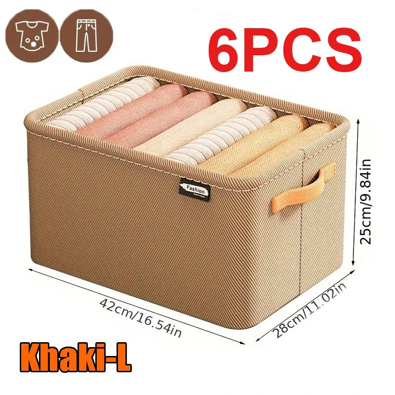 Caja organizadora de ropa con asas – plegable y resistente