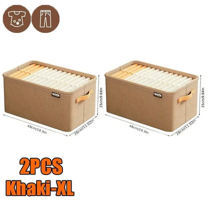 Caja organizadora de ropa con asas – plegable y resistente