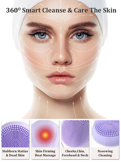 Cepillo facial sónico eléctrico impermeable limpieza profunda