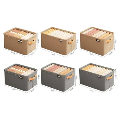 Caja organizadora de ropa con asas – plegable y resistente