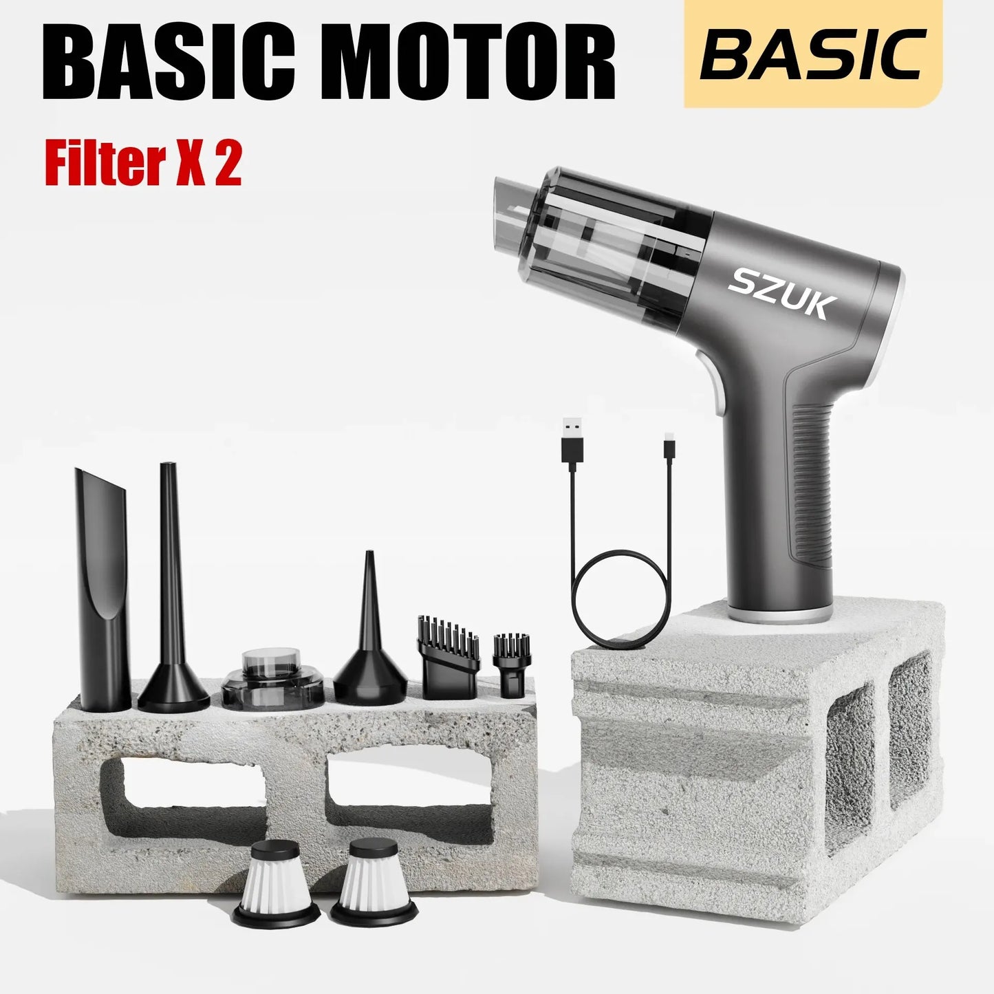 Aspirador de coche premium inalámbrico 18.000 PA