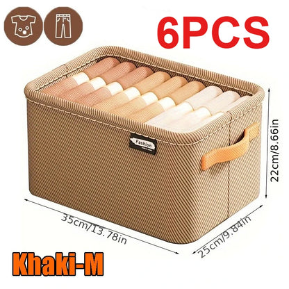 Caja organizadora de ropa con asas – plegable y resistente