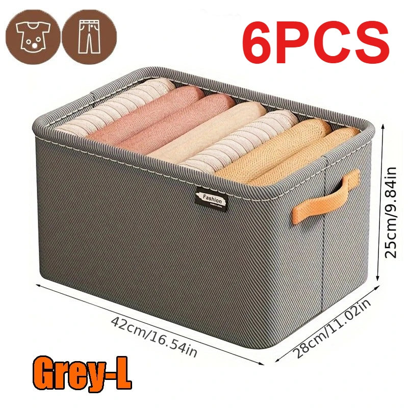 Caja organizadora de ropa con asas – plegable y resistente
