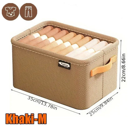 Caja organizadora de ropa con asas – plegable y resistente