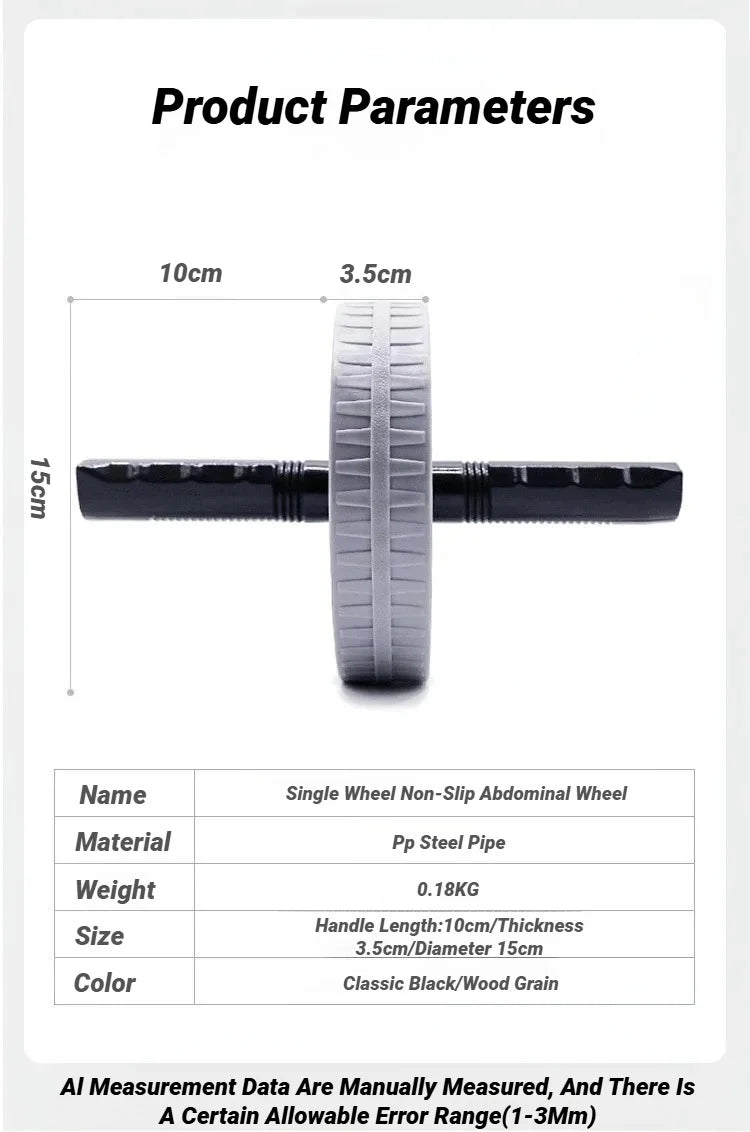 Rueda abdominal fitness con mangos antideslizantes