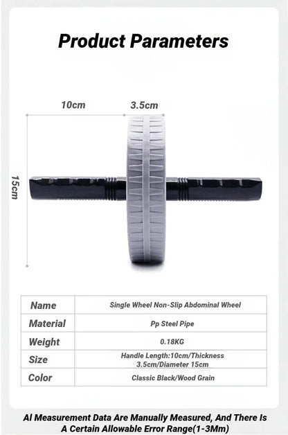 Rueda abdominal fitness con mangos antideslizantes