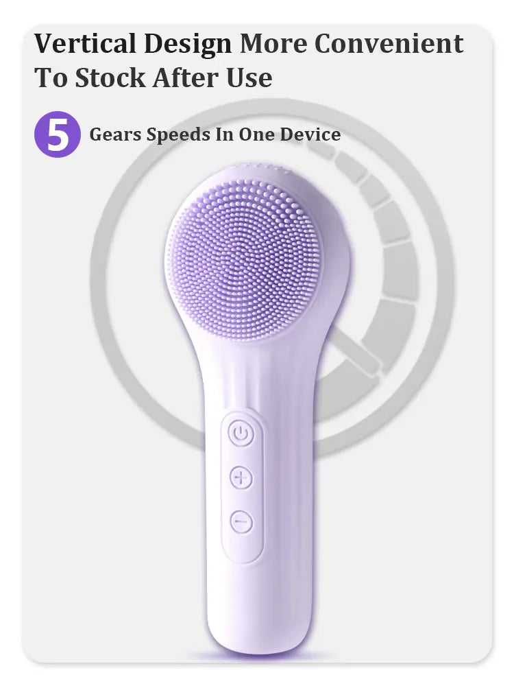 Cepillo facial sónico eléctrico impermeable limpieza profunda