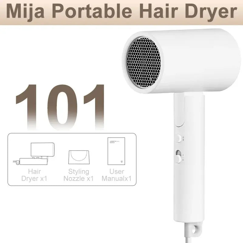 Secador de pelo portátil Xiaomi plegable iónico 1600W