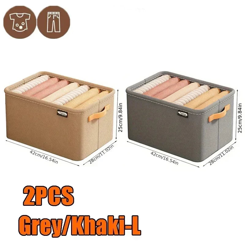 Caja organizadora de ropa con asas – plegable y resistente
