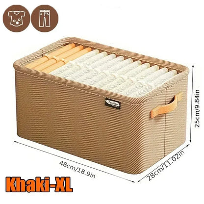 Caja organizadora de ropa con asas – plegable y resistente
