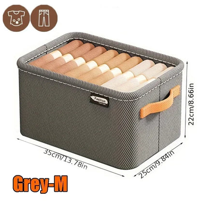 Caja organizadora de ropa con asas – plegable y resistente