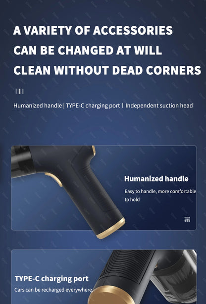 Aspirador de coche premium inalámbrico 18.000 PA