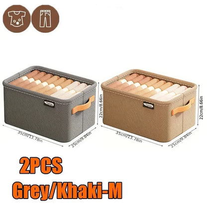 Caja organizadora de ropa con asas – plegable y resistente