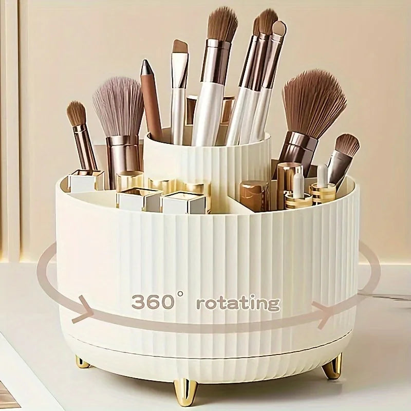 Organizador de maquillaje giratorio 360º con compartimentos