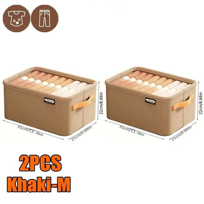 Caja organizadora de ropa con asas – plegable y resistente